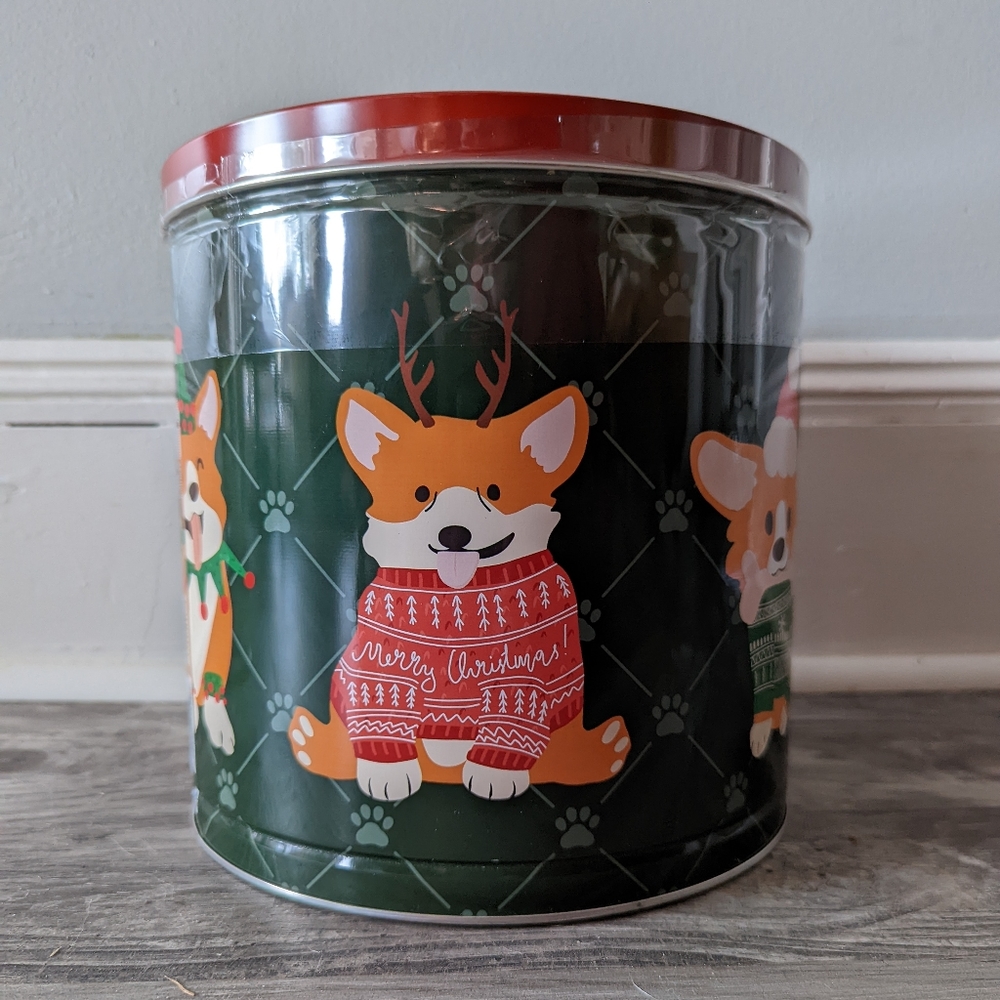 Welsh Corgi Popcorn Tin! (Empty)